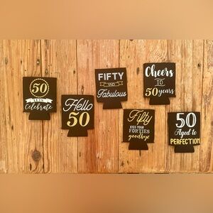 🥳50th Birthday: Can Koozie Insulators, NEW!